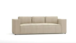 Ropez Cloe sofa 3 osobowa bez funkcji tkanina sztruks beż