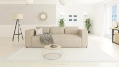 Ropez Cloe sofa 3 osobowa bez funkcji tkanina sztruks beż