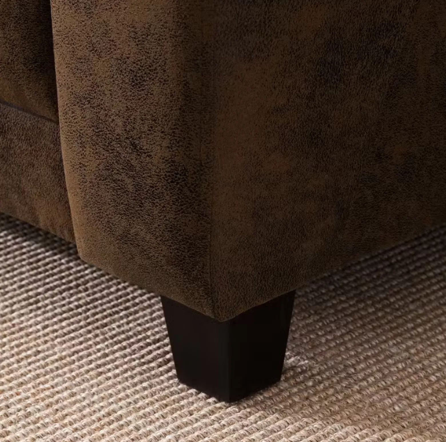 Ropez Antis Sofa 3 osobowa zamsz brązowy Gobi 03