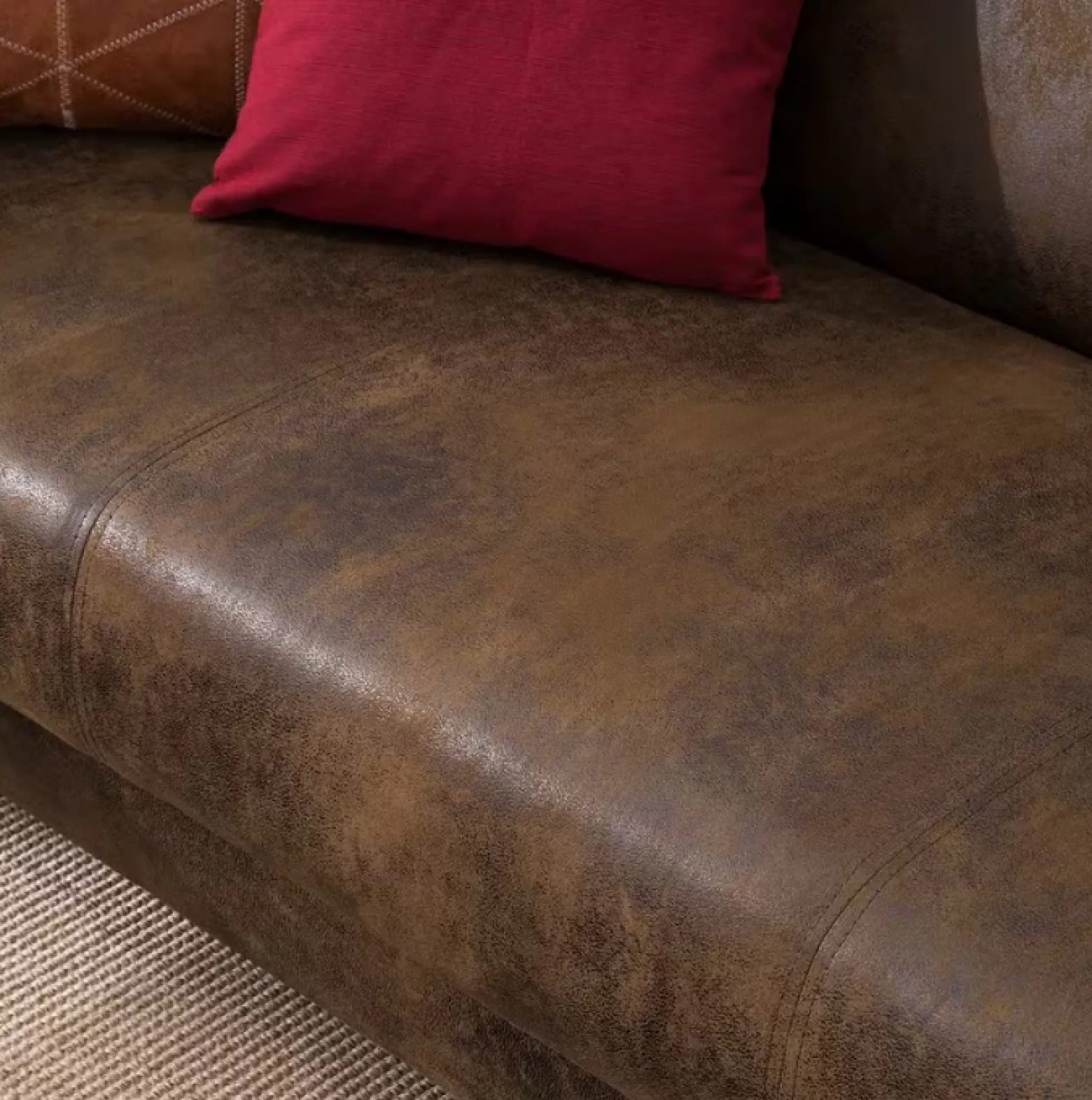 Ropez Antis Sofa 3 osobowa zamsz brązowy Gobi 03