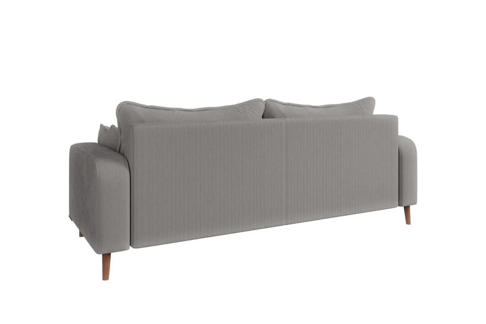 Ropez Beata sofa z funkcją wysokie nóżki sztruks szary