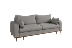 Ropez Beata sofa z funkcją wysokie nóżki sztruks szary