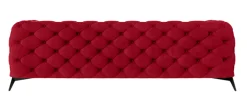 Ropez Chelsea sofa 3 pikowana czerwona nogi czarny mat