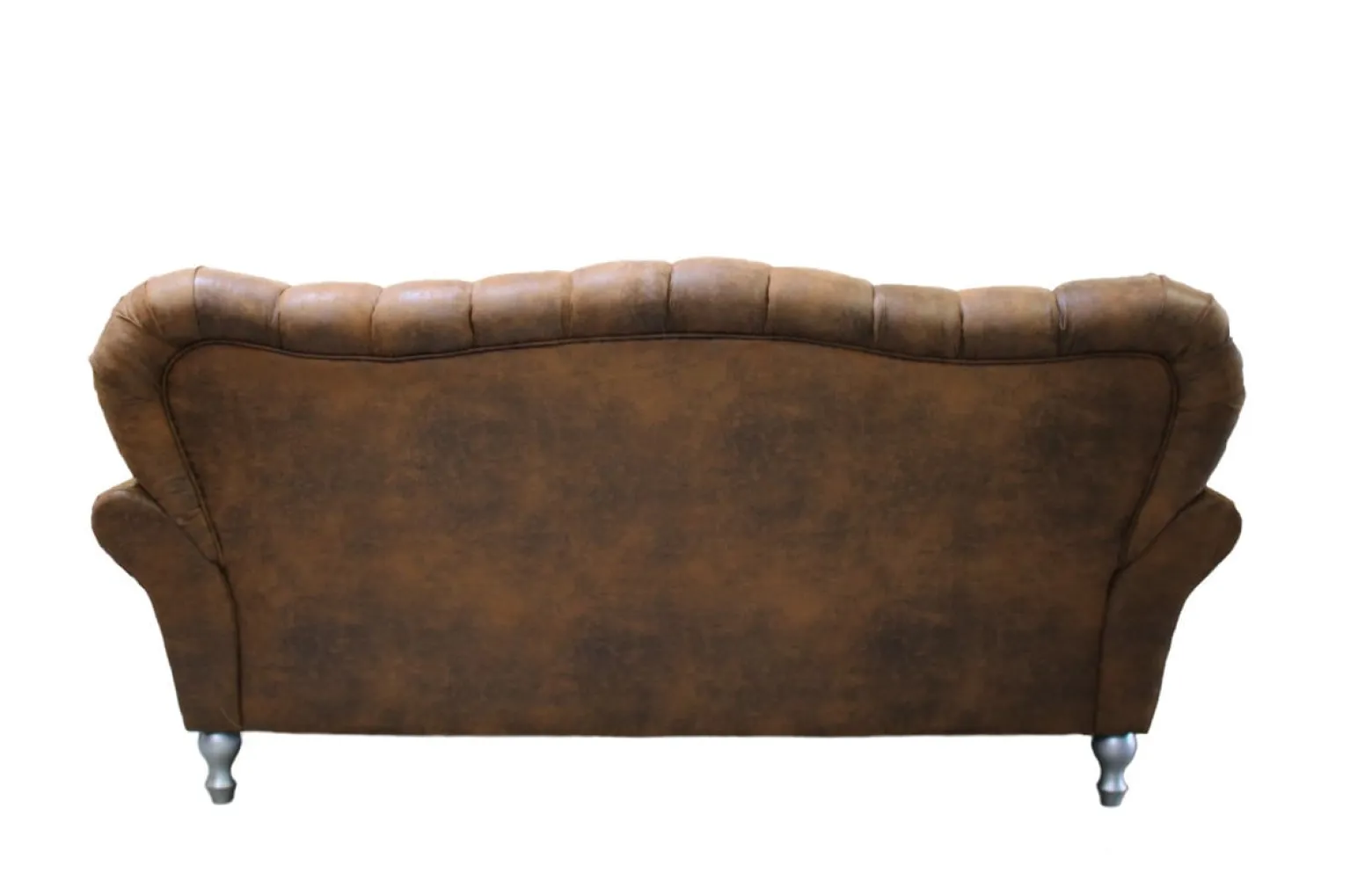 Ropez Chesterfield Jersey sofa 3os. pikowana zamsz brązowy