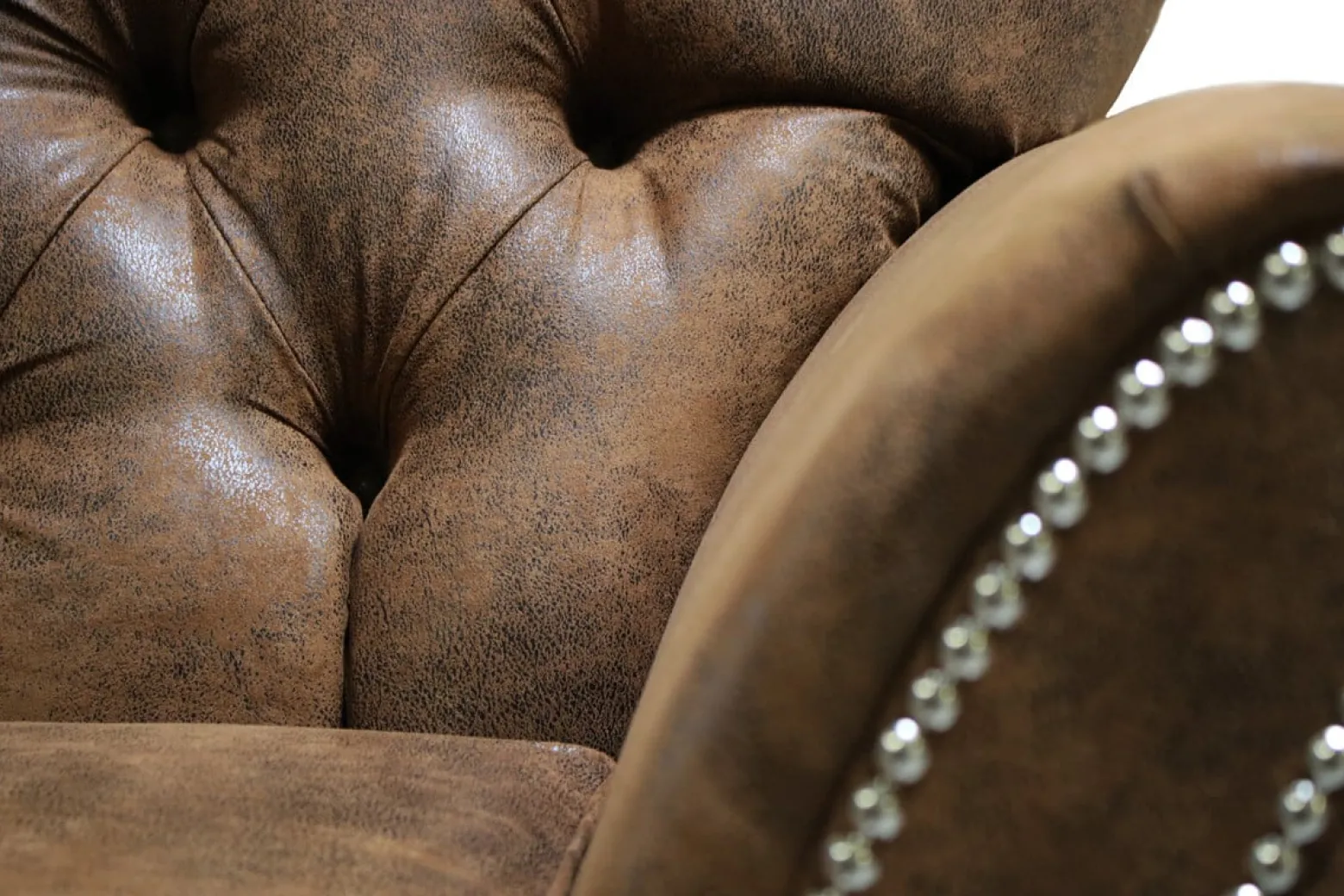 Ropez Chesterfield Jersey sofa 2os. pikowana zamsz brązowy