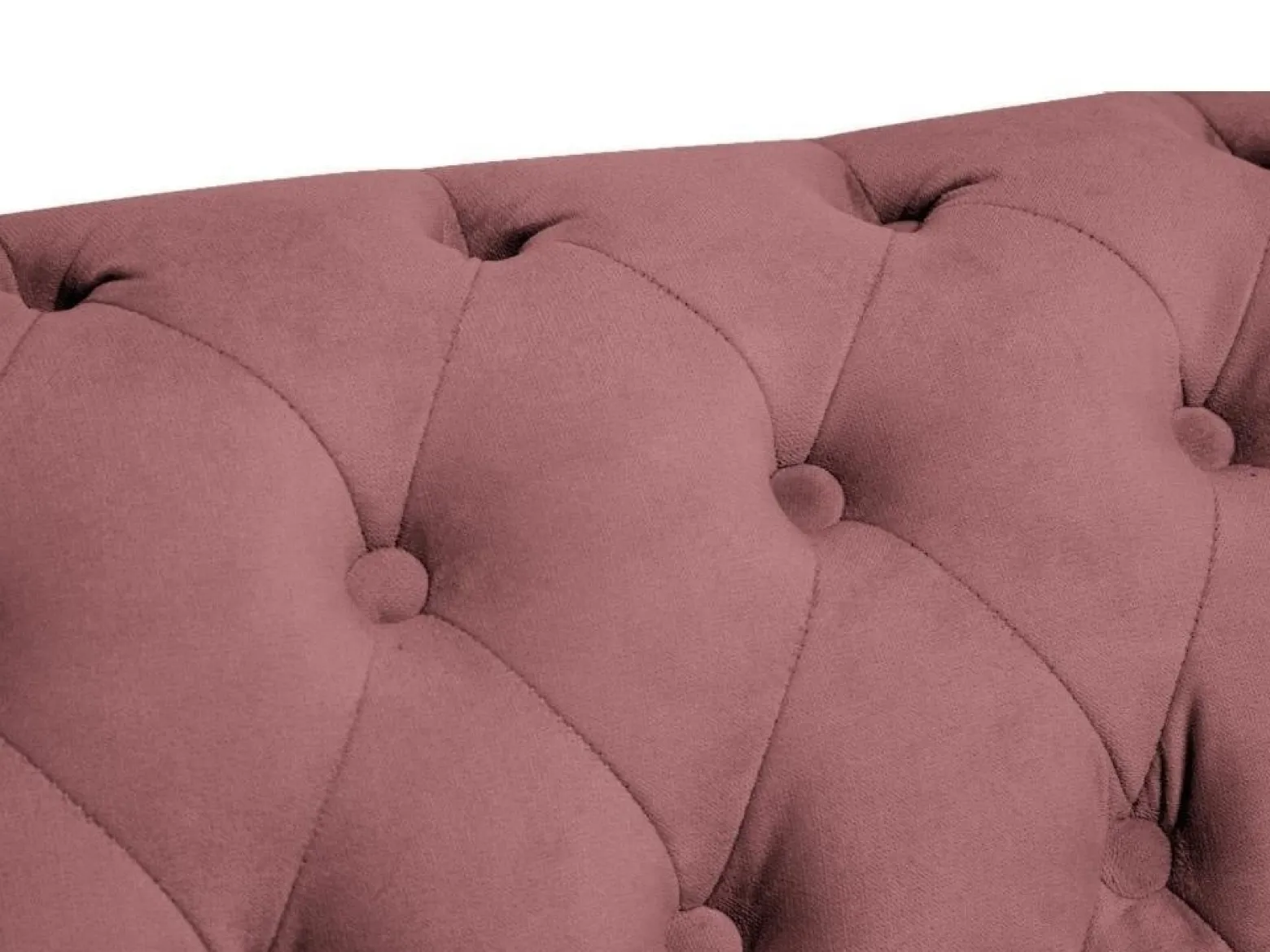 Ropez Chesterfield Oxford sofa 2os. pikowana welur wrzosowy