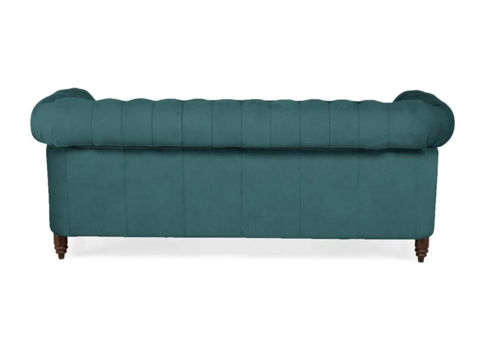 Ropez Chesterfield Oxford sofa 3os. pikowana welur turkusowy