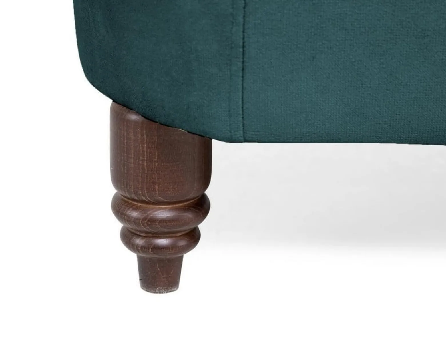 Ropez Chesterfield Oxford sofa 3os. pikowana welur turkusowy