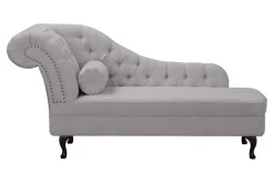 Ropez Chesterfield Pako szezlong lewy mikrofibra szary