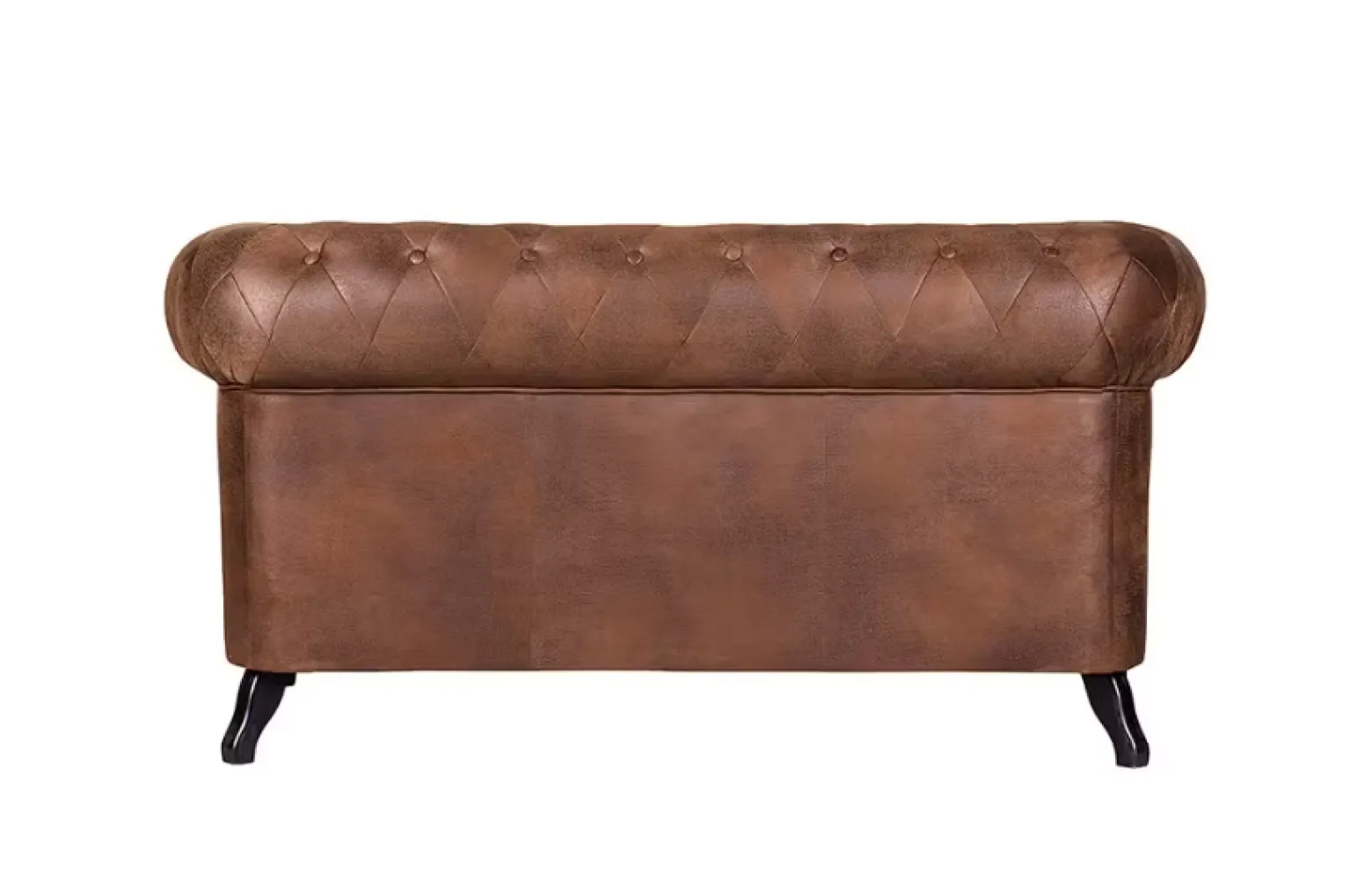 Ropez Chesterfield Sofa 2 os. Pikowana Glasgow zamsz brąz