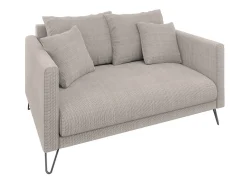 Ropez Freya sofa 2 osobowa nogi metalowe wysokie szenil zimny beż Flow 01