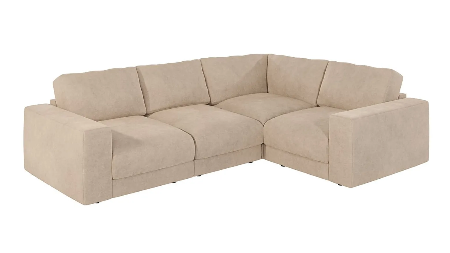 Ropez Mystic narożnik prawy 258x188 cm mikrofibra kremowy