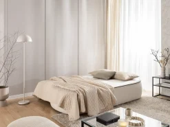 Ropez Saga Kids sofa z funkcją i pojemnikiem tkanina plusz biały