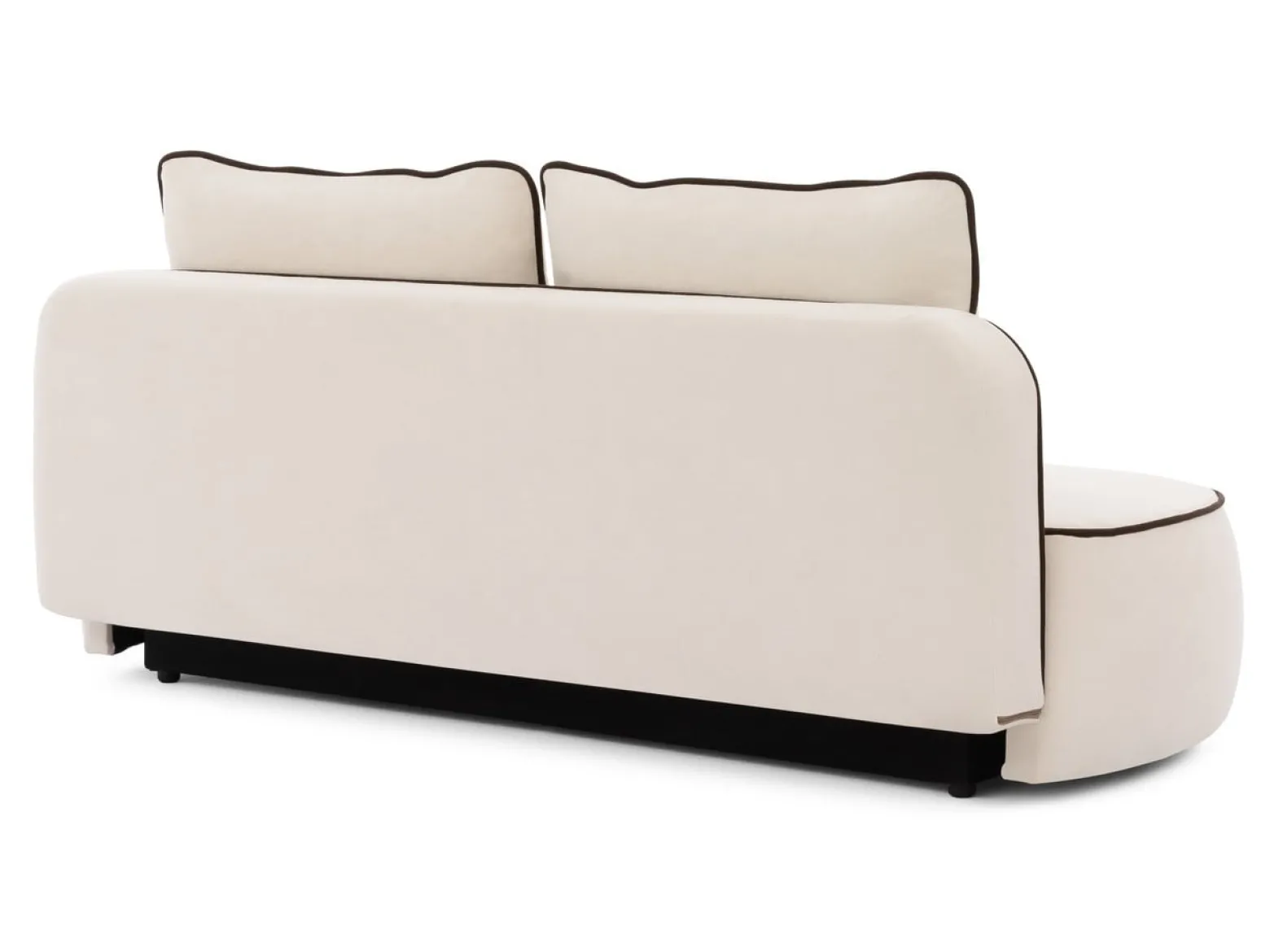 Ropez Saga Kids sofa z funkcją i pojemnikiem tkanina plusz biały