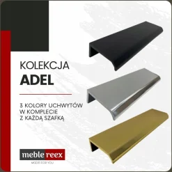 Ryflowana szafka pod umywalkę 60 cm ADEL WHITE z blatem SANTA FE VINTAGE