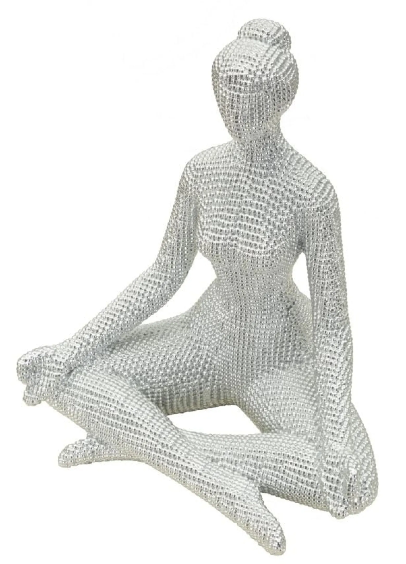 Rzeźba z żywicy srebrnej 20,5x15,5x23 cm