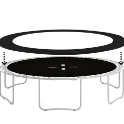 Siatka do trampoliny zewnętrzna z osłoną na sprężyny 366 cm 12 FT 8 słupków