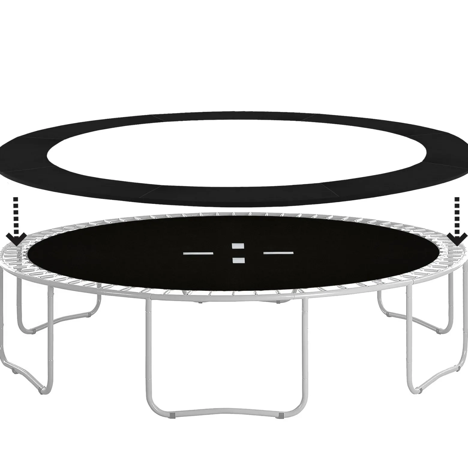 Siatka do trampoliny zewnętrzna z osłoną na sprężyny 366 cm 12 FT 8 słupków