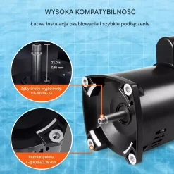 Silnik do Pompy Basenowej 1,5KM 115/230V 3450 obr. profesjonalny