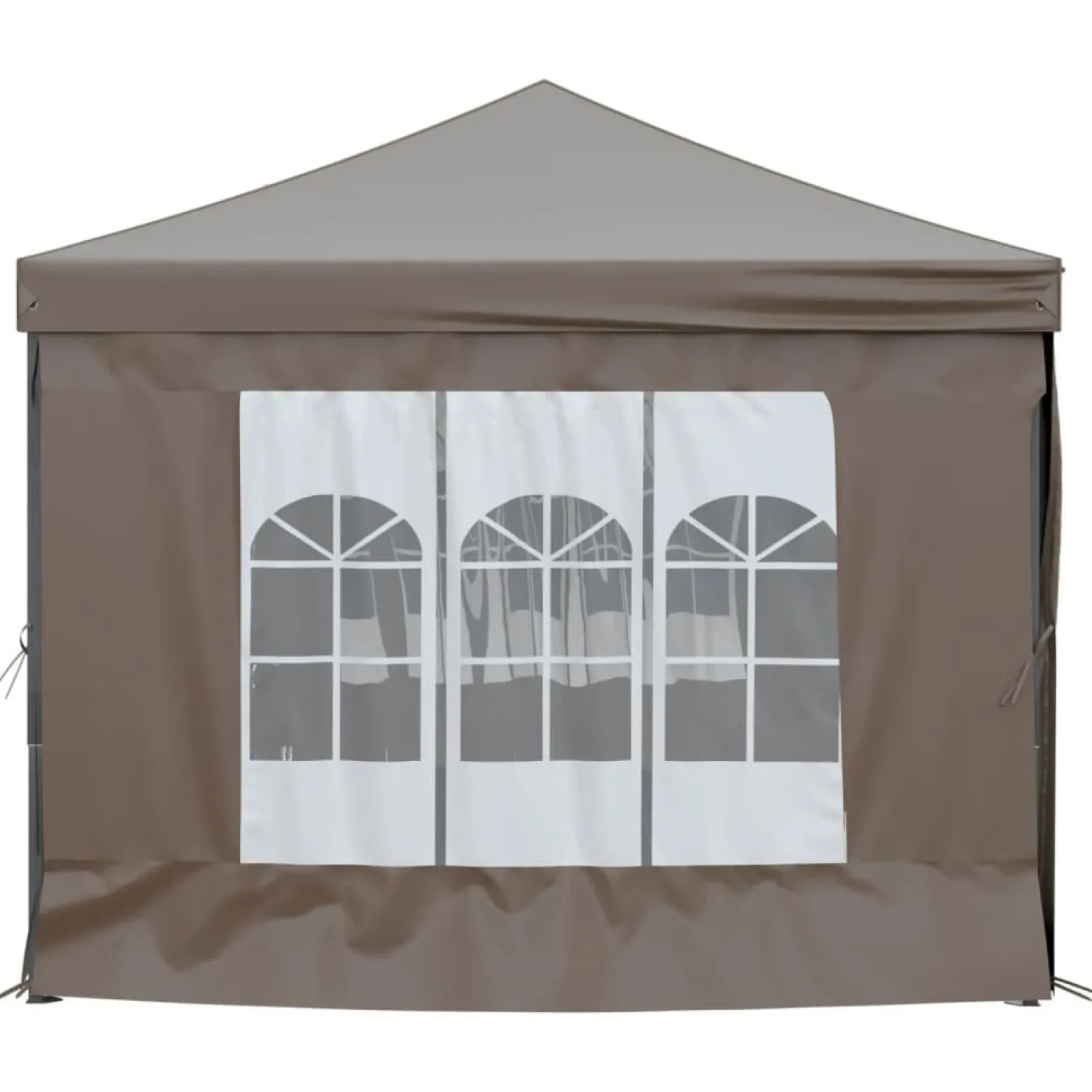 Składany namiot imprezowy ze ściankami, kolor taupe, 3x6 m