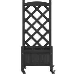 Skrzynia na rośliny Czarny 40 x 30 x 97.5 cm Drewno vidaXL