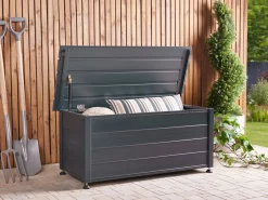 Skrzynia ogrodowa aluminium 190 l ciemnoszara