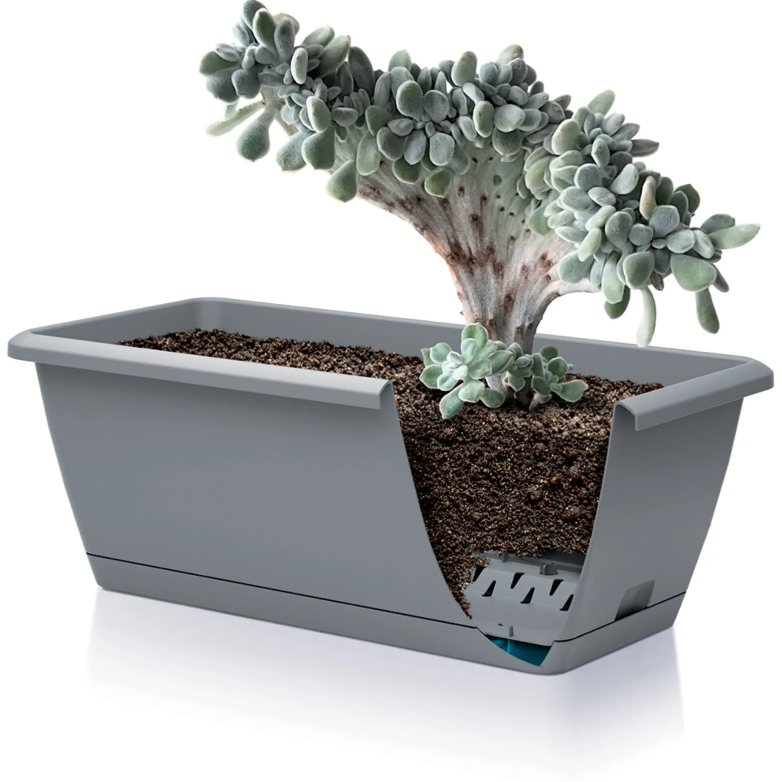 Skrzynka balkonowa z podstawką Respana Easy Care 59x19x14 cm PROSPERPLAST