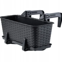 Skrzynka Doniczka Balkonowa Uchwyty Zestaw 40+60cm