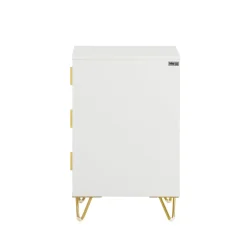 SoBuy Szafka nocna z 3 szufladami Biały 40x40x63cm Nowoczesny FBT115-L-W