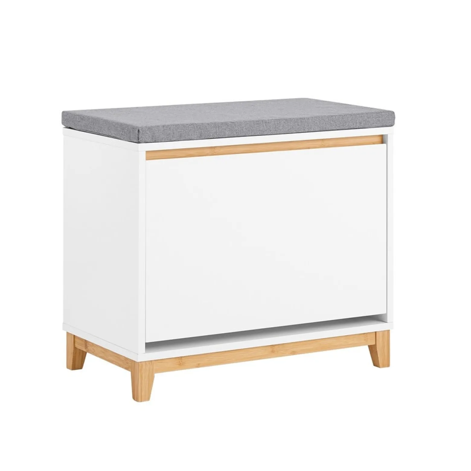 SoBuy Ławka na buty z 1 drzwiczkami 60x34x55cm Nowoczesny FSR191-NW