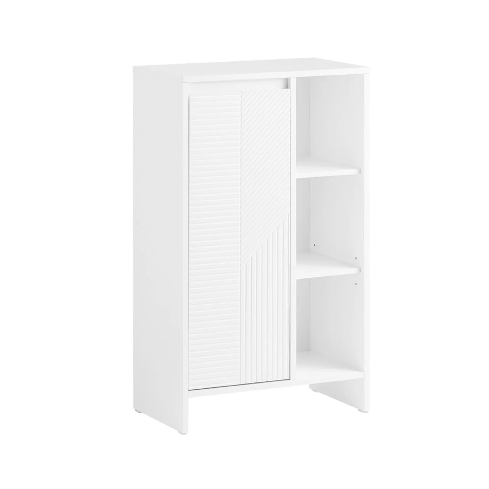 SoBuy Komoda na bieliznę z 1 drzwiami Biały 30x50x86cm Klasyczny BZR156-W