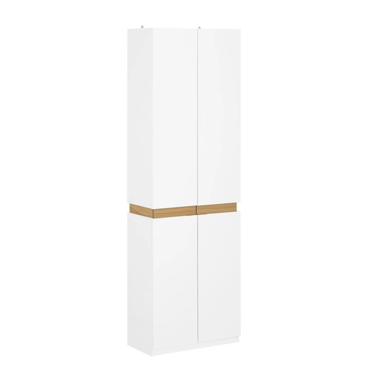 SoBuy Komoda z 2 drzwiami Biały 60.5x30.5x192.3cm Klasyczny KSB01-W