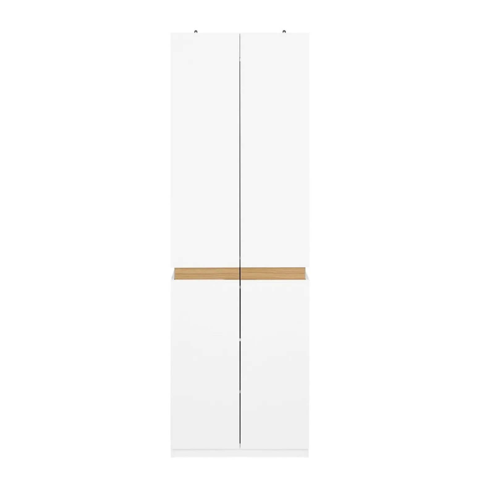 SoBuy Komoda z 2 drzwiami Biały 60.5x30.5x192.3cm Klasyczny KSB01-W