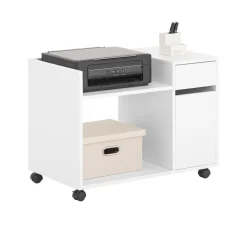 SoBuy Kontener biurowy z jedną szufladą Biały 72x40x54cm ASK02-W