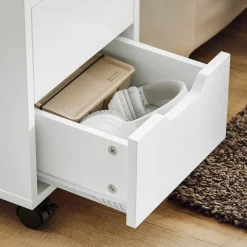 SoBuy Kontener biurowy z jedną szufladą 60x30x60cm Nowoczesny FBT130-NW