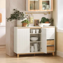 SoBuy Kredens niski Kolor drewna 120x40x90cm Nowoczesny FSB75-NW