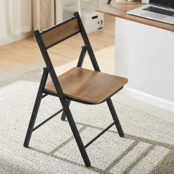 SoBuy Krzesło składane Ciemnobrązowy 54x46x80cm FST88-PF