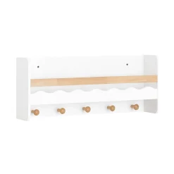 SoBuy Regał dziecięcy z jedną półką Biały 73x15x30cm Nowoczesny KMB78-W