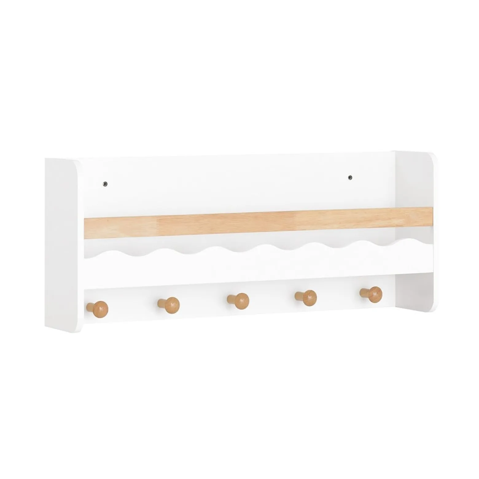 SoBuy Regał dziecięcy z jedną półką Biały 73x15x30cm Nowoczesny KMB78-W