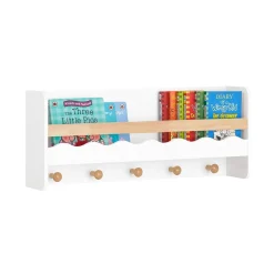 SoBuy Regał dziecięcy z jedną półką Biały 73x15x30cm Nowoczesny KMB78-W