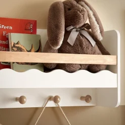 SoBuy Regał dziecięcy z jedną półką Biały 73x15x30cm Nowoczesny KMB78-W