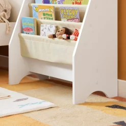 SoBuy Regał dziecięcy z 4 półkami Biały 62x30x71cm Funkcjonalny FRG225-W