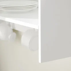 SoBuy Stojak na talerze z 7 półkami Biały 64x24x71cm Funkcjonalny KCR09-W