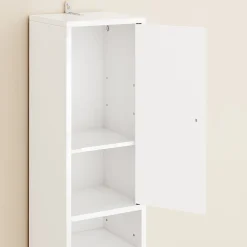 SoBuy Słupek łazienkowy z jedną szufladą Biały 20x20x180cm BZR167-GW