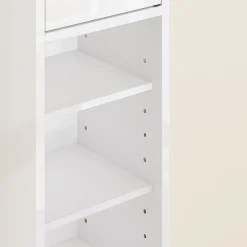 SoBuy Słupek łazienkowy z jedną szufladą Biały 20x20x180cm BZR167-GW