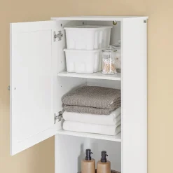 SoBuy Szafka łazienkowa z szufladą Biały 40x38x180cm BZR216-W