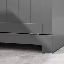 SoBuy Szafka łazienkowa z szufladami Ciemnoszary 78x38x90 BZR33-II-DG
