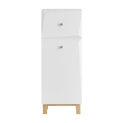 SoBuy Szafka na bieliznę z 1 szufladą Biały 34x30x89.5cm Nowoczesny BZR93-W