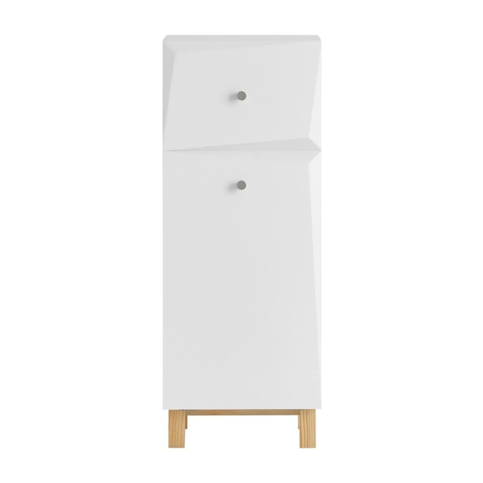 SoBuy Szafka na bieliznę z 1 szufladą Biały 34x30x89.5cm Nowoczesny BZR93-W