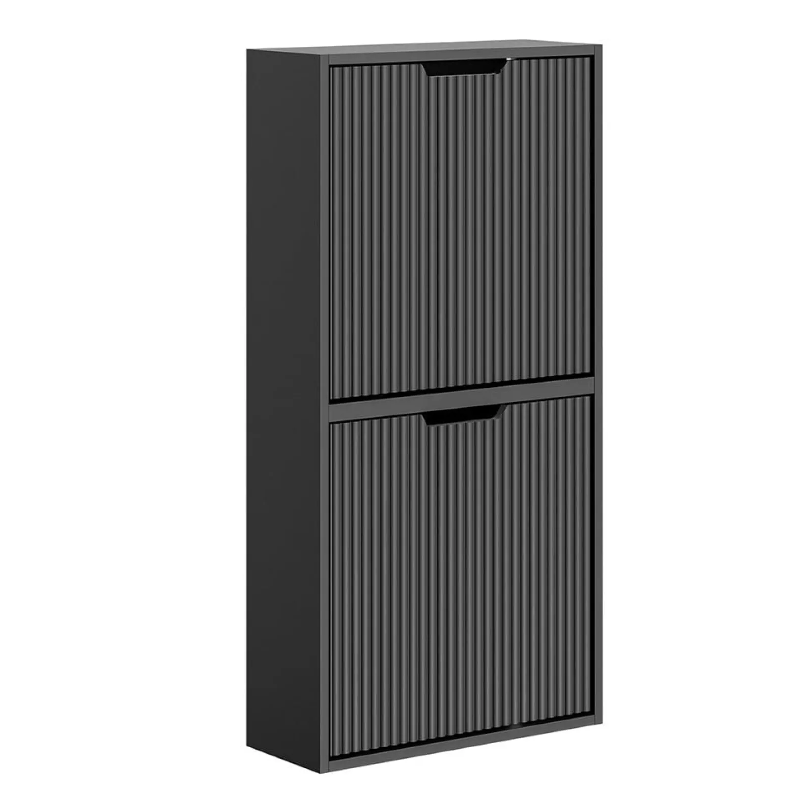 SoBuy Szafka na buty z 2 drzwiami Czarny 50x19x99,6cm FSR204-SCH